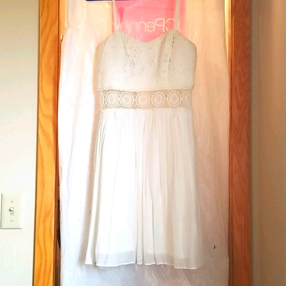 BCX White Lace Mini Dress